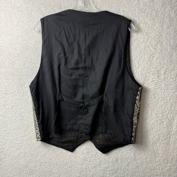 Vintage Agape Collection Tapestry Button Vest Women’s Large Southwestern Boho - Picture 4 of 6